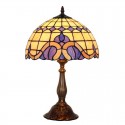 12 Inch Mediterranean Style Stained Glass Table Lamp