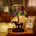 12 Inch Retro Grape Stained Glass Table Lamp