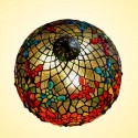 17 Inch Butterfly Rose Stained Glass Table Lamp