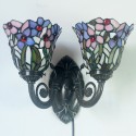 Retro 2 Light Stained Glass Wall light