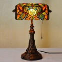 10 Inch Dragonfly Rose Stained Glass Table Lamp