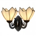 2 Light Stained Glass Wall light