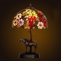 12 Inch Rustic Grape Stained Glass Table Lamp