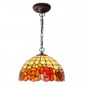 12 Inch Red Rose Stained Glass Table Lamp