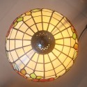 12 Inch Red Rose Stained Glass Table Lamp