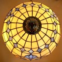 16 Inch Mediterranean Style Stained Glass Pendant Light