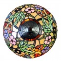 16 Inch Rural Butterfly Stained Glass Pendant Light