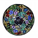 16 Inch Rural Butterfly Stained Glass Pendant Light