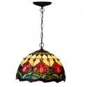 12 Inch Tulip Stained Glass Pendant Light