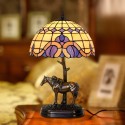 12 Inch Mediterranean Style Retro Stained Glass Table Lamp