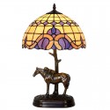 12 Inch Mediterranean Style Retro Stained Glass Table Lamp