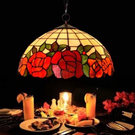 16 Inch Stained Glass Pendant Light