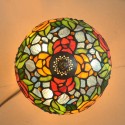 10 Inch Rural Rose Stained Glass Table Lamp