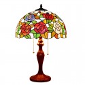 16 Inch Rose Stained Glass Table Lamp