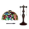 16 Inch Rose Stained Glass Table Lamp