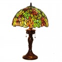 17 Inch Rustic Grape Stained Glass Table Lamp