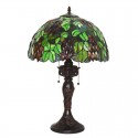 17 Inch Rustic Grape Stained Glass Table Lamp