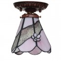 7 Inch Stained Glass Flush Mount