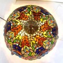 16 Inch 1 Light Stained Glass Pendant Light