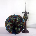 16 Inch Grape Rose Stained Glass Table Lamp