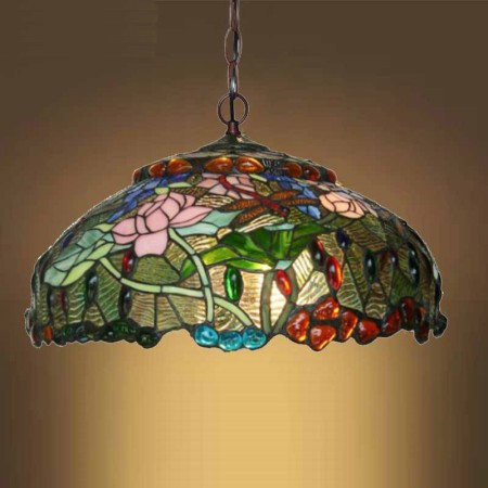 20 Inch Stained Glass Pendant Light