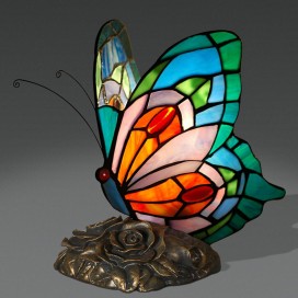 Butterfly Stained Glass Table Lamp