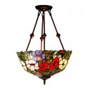 16 Inch Rural Rustic Stained Glass Pendant Light