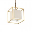 1 Light Retro Rustic Luxury Brass Chandelier with Fabric Shade