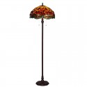 18 Inch Retro Dragonfly Stained Glass Floor Lamp