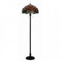 18 Inch Retro Dragonfly Stained Glass Floor Lamp