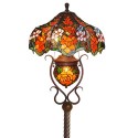 18 Inch Rose Stained Glass Floor Lamp
