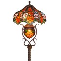 18 Inch Rose Stained Glass Floor Lamp