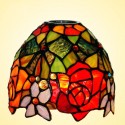 7 Inch Rustic Rose Stained Glass Table Lamp
