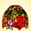 7 Inch Rustic Rose Stained Glass Table Lamp