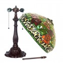 18 Inch Retro Rose Stained Glass Table Lamp