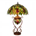 18 Inch Grape Stained Glass Table Lamp