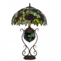 18 Inch Grape Stained Glass Table Lamp
