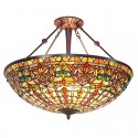 27 Inch Baroque Stained Glass Pendant Light