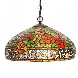 Retro Stained Glass Pendant Light