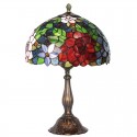 12 Inch Rose Stained Glass Table Lamp