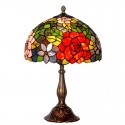 12 Inch Rose Stained Glass Table Lamp