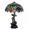 19 Inch Rose Stained Glass Table Lamp