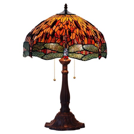 18 Inch Dragonfly Stained Glass Table Lamp