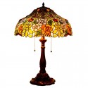 18 Inch Rose Stained Glass Table Lamp