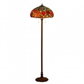 18 Inch Retro Stained Glass Floor Lamp