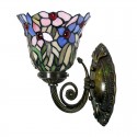 7 Inch Retro 1 Light Stained Glass Wall light