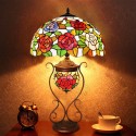 16 Inch Rose Stained Glass Table Lamp