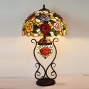 16 Inch Rose Stained Glass Table Lamp