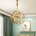 8 Light Retro Rustic Luxury Brass Chandelier