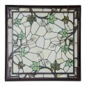 Square Retro Stained Glass Flush Mount